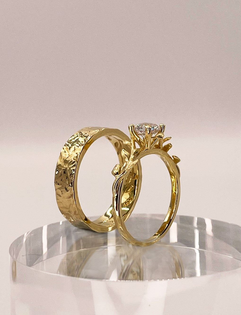 Pin on Wedding Rings | Couple Gold Plated Ring by menjewell.com