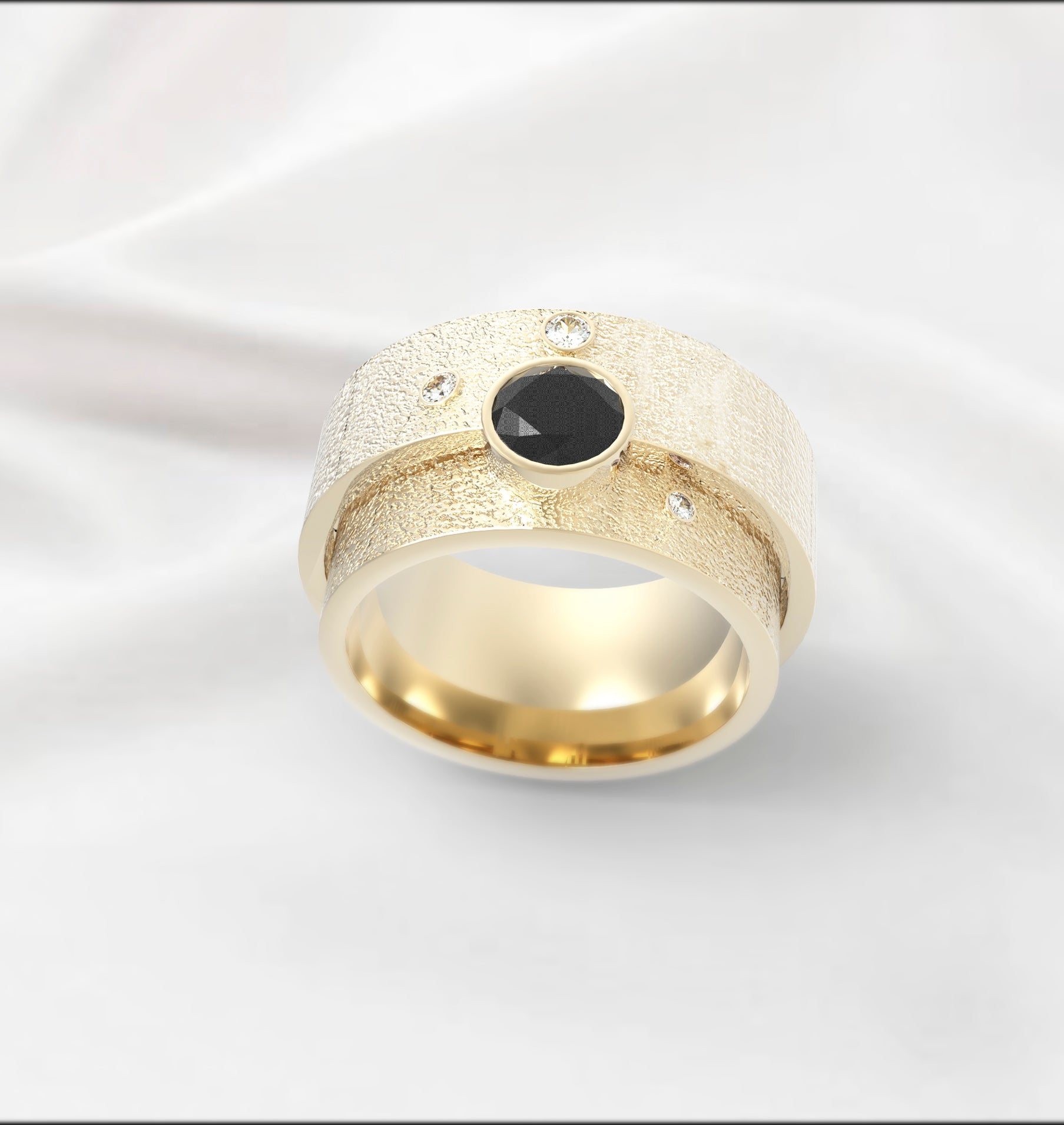 Bold Unisex Wedding/Engagement Ring for Both Men and Women No.61