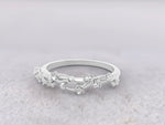 Unique Flowers and Buds Wedding Ring No.69 in White Gold