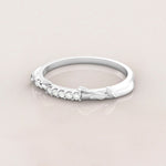 Unique Leaves Tiara Wedding Ring No.64 in White Gold - Diamond