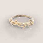 Unique Leaves Wedding Ring No.57 in Yellow Gold